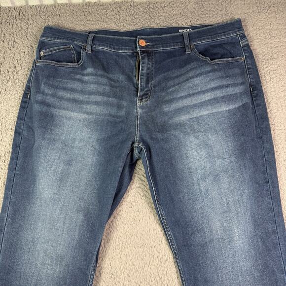 Mugsy Kinzies Jeans Mens 42x30 Blue Medium Wash Stretch Denim Straight FLX4NKZ - Picture 1 of 10